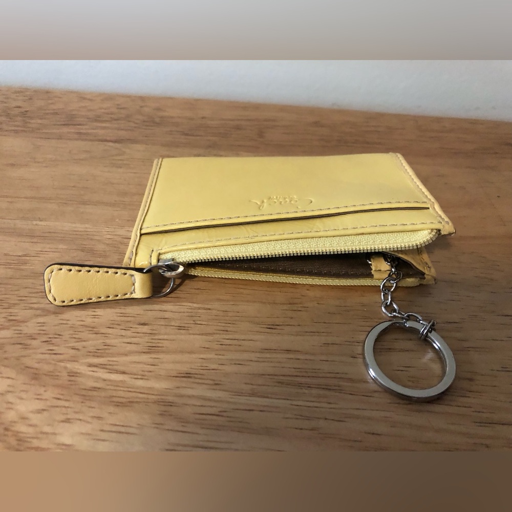 Coach Yellow Patent Keychain Card Holder - Picture 2 of 5